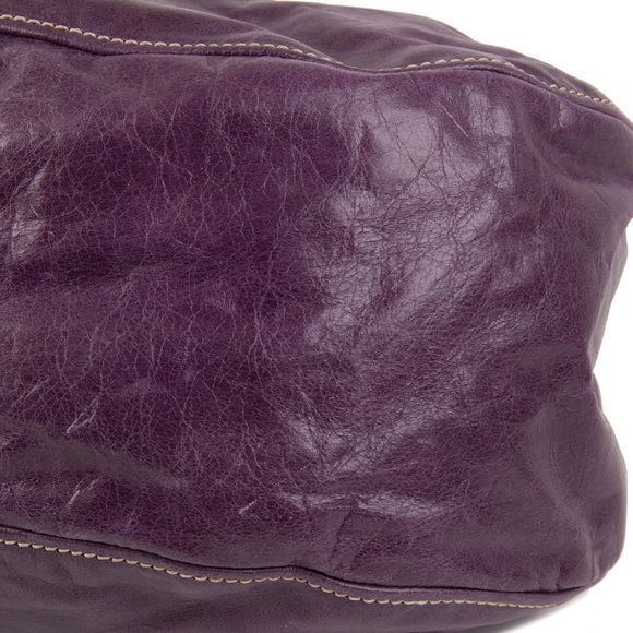 Miu Miu Purple Distressed Leather Frame Bag - Picture 8 of 10